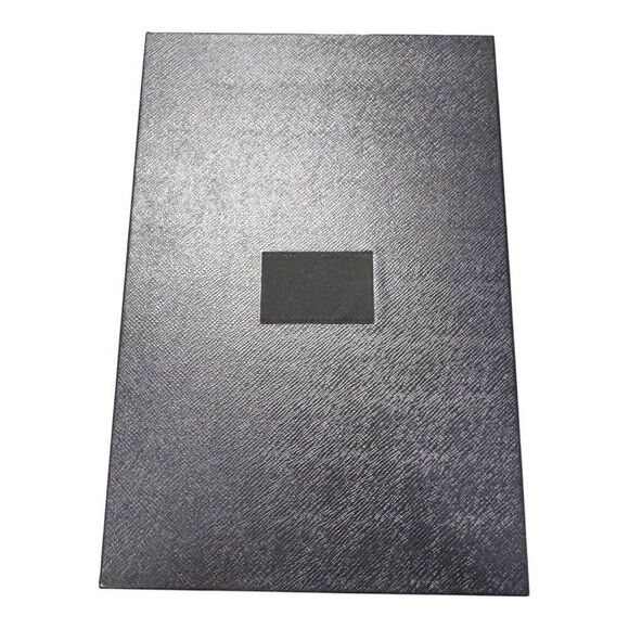 Prada Blue Faux Leather Document Holder Scarf Blanket EMPTY GIFT Box 10x15x3 - Picture 2 of 9